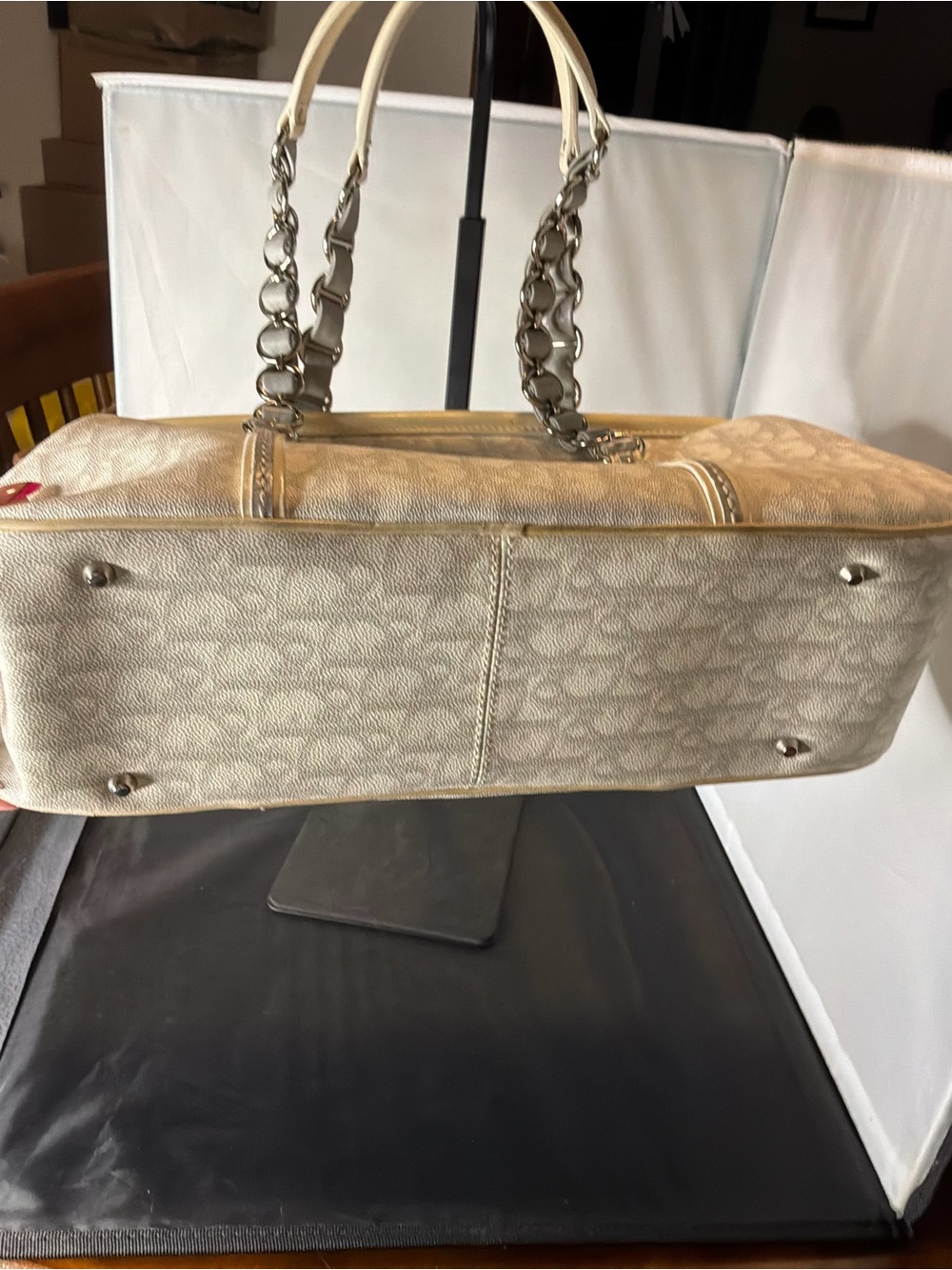 Dior Cream and Light Gray romantic trotter shoulder bag - Picture 3 of 10